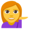 Person Tipping Hand emoji on Emojione